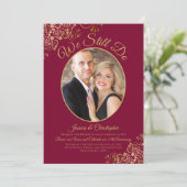 We doen nog steeds Bourgogne en gouden bruiloft-he Kaart (Staand voorkant)