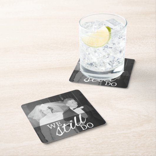 We doen nog steeds - Bruiloft Jubileum met foto Kartonnen Onderzetters (Insitu)