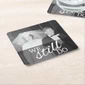We doen nog steeds - Bruiloft Jubileum met foto Kartonnen Onderzetters (Schuin)
