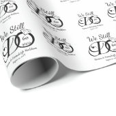 We doen nog steeds bruiloft Jubileum typografie Cadeaupapier (Rol Hoek)