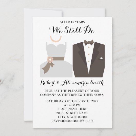 We doen nog steeds bruiloft Jubileum vernieuwen ui Kaart (Voorkant)