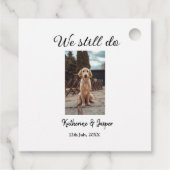 We doen nog steeds bruiloft paar huisdier foto naa bedankjes labels (Achterkant)