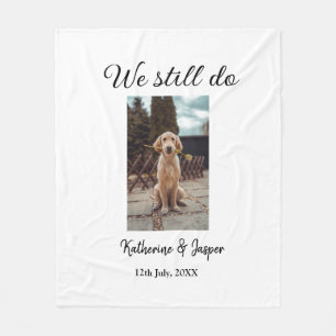 We doen nog steeds bruiloft paar huisdier foto naa fleece deken