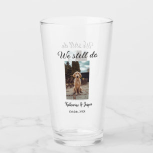 We doen nog steeds bruiloft paar huisdier foto naa glas