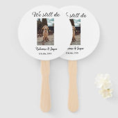 We doen nog steeds bruiloft paar huisdier foto naa handwaaier (Voorkant en achterkant)