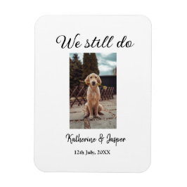 We doen nog steeds bruiloft paar huisdier foto naa magneet