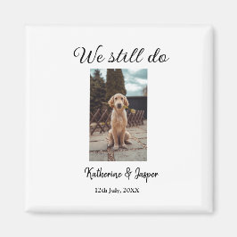 We doen nog steeds bruiloft paar huisdier foto naa magneet