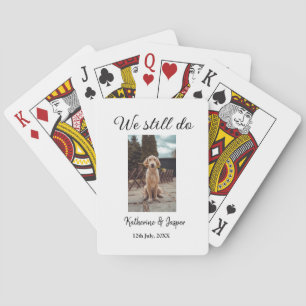We doen nog steeds bruiloft paar huisdier foto naa pokerkaarten
