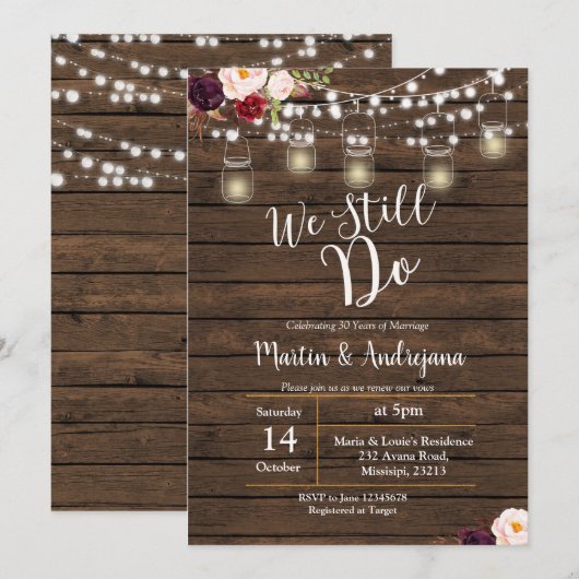 We doen nog steeds een Jubileum-uitnodiging. Kaart (Voorkant / Achterkant)