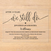 We doen nog steeds een modern minimalistisch Jubil Acryl Uitnodigingen (Voorkant)