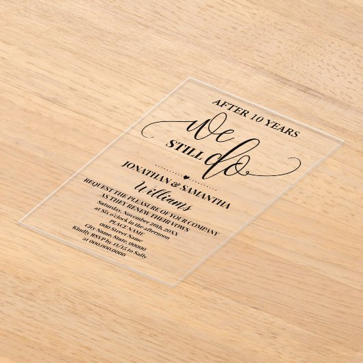 We doen nog steeds een modern minimalistisch Jubil Acryl Uitnodigingen (Laagn)