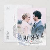 We doen nog steeds een nieuwe foto van het huwelij aankondigingskaart (Voorkant / Achterkant)