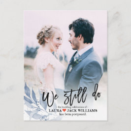 We doen nog steeds een nieuwe foto van het huwelij aankondigingskaart