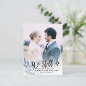 We doen nog steeds een nieuwe foto van het huwelij aankondigingskaart (Staand voorkant)