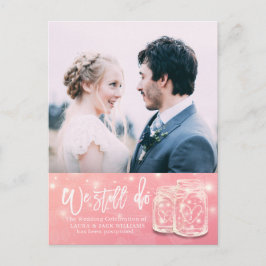We doen nog steeds een nieuwe foto van het huwelij aankondigingskaart