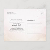 We doen nog steeds een nieuwe foto van het huwelij aankondigingskaart (Achterkant)