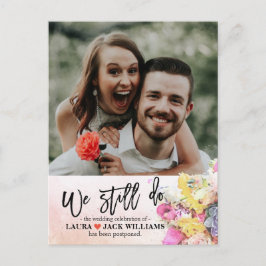 We doen nog steeds een nieuwe foto van het huwelij aankondigingskaart