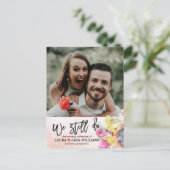 We doen nog steeds een nieuwe foto van het huwelij aankondigingskaart (Staand voorkant)