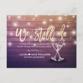 We doen nog steeds een weddenschap dat liefde gedu aankondigingskaart