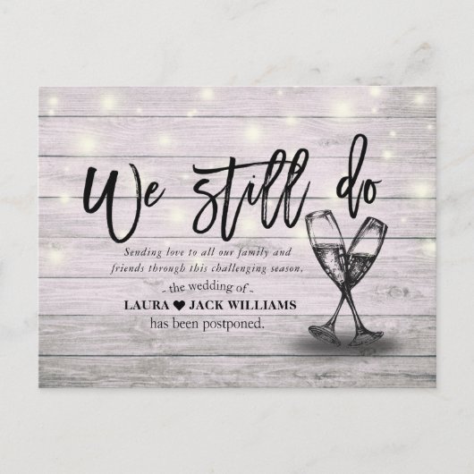 We doen nog steeds een weddenschap dat liefde gedu aankondigingskaart (Voorkant)