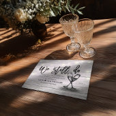 We doen nog steeds een weddenschap dat liefde gedu aankondigingskaart