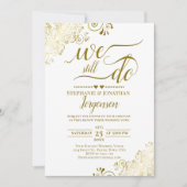 We doen nog steeds Elegant Gold en White Vow Renew Kaart (Voorkant)