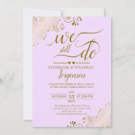 We doen nog steeds Elegant Lila Paars Gold Vow Ren Kaart