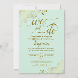 We doen nog steeds Elegant Mint Green en Gold Vow  Kaart