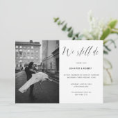 We doen nog steeds Elegant Script Wedding Jubileum Kaart (Staand voorkant)