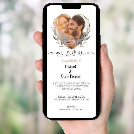 We doen nog steeds elegante foto bruiloft gelofte kaart