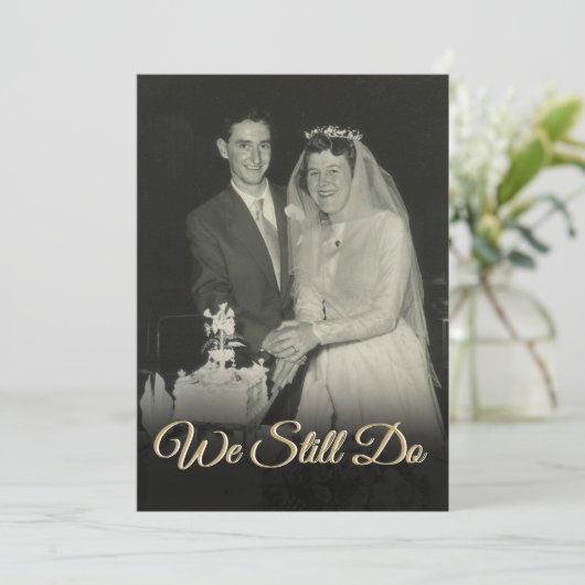 We doen nog steeds elk jaar foto van het Jubileum Kaart (Staand voorkant)