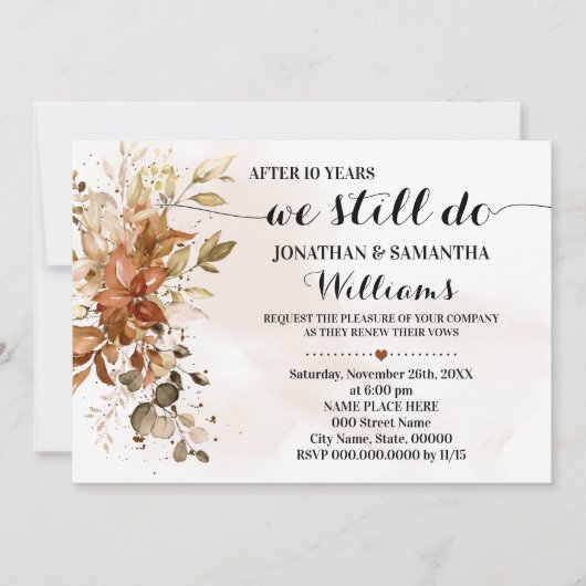 We doen nog steeds Eucalyptus Autumn Weddenschap J Kaart (Voorkant)