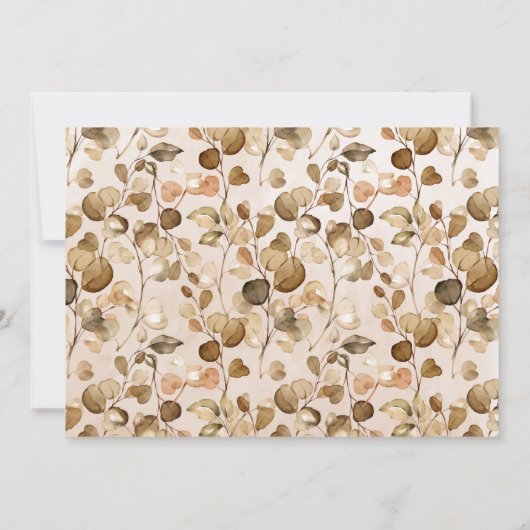 We doen nog steeds Eucalyptus Autumn Weddenschap J Kaart (Achterkant)