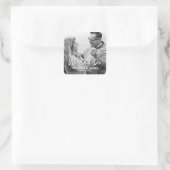 We doen nog steeds Foto Vow Renewal Vierkante Sticker (Tas)