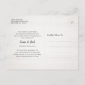 We doen nog steeds foto's. aankondigingskaart (Achterkant)