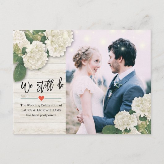 We doen nog steeds foto's. aankondigingskaart (Voorkant)