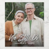 We doen nog steeds gelofte vernieuwen foto wijn etiket (Enkel label)