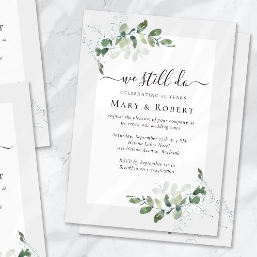 We doen nog steeds gelofte vernieuwing 50ste bruil kaart