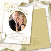We doen nog steeds Gold en White Wedding Vow Renew Kaart