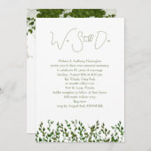 We doen nog steeds Greenery Vow Renewal Ceremony u Kaart (Voorkant / Achterkant)