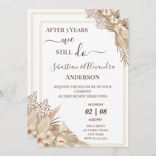 We doen nog steeds hernieuwing huwelijksgeloften j kaart (Voorkant / Achterkant)