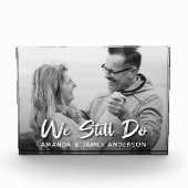 We doen nog steeds het Jubileum Penseel Script Wed Fotoblokken (Voorkant)