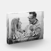 We doen nog steeds het Jubileum Penseel Script Wed Fotoblokken (Links)