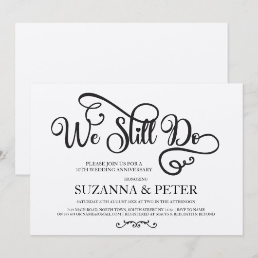 We doen nog steeds het Jubileum van Calligrafie El Kaart (Voorkant / Achterkant)