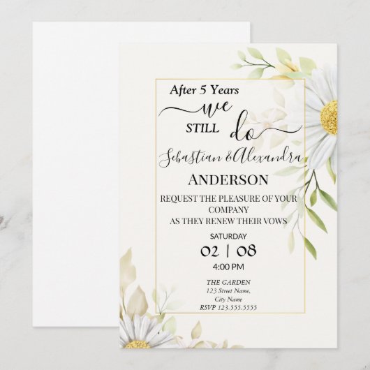 We doen nog steeds het Jubileum van de Vernieuwing Kaart (Voorkant / Achterkant)