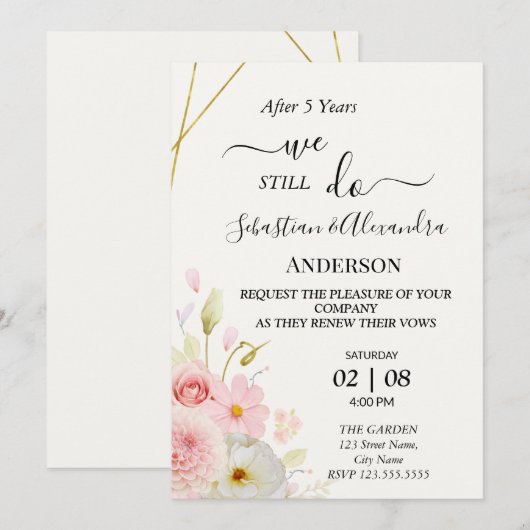 We doen nog steeds het Jubileum van de Vernieuwing Kaart (Voorkant / Achterkant)