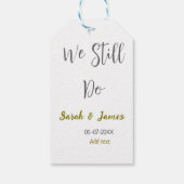 We doen nog steeds huwelijksverjaardag eenvoudig g cadeaulabel (Achterkant)