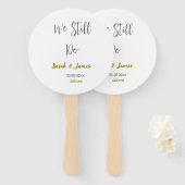 We doen nog steeds huwelijksverjaardag eenvoudig g handwaaier (Voorkant en achterkant)