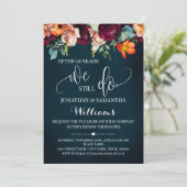 We doen nog steeds Jubileum met blauwe bloemen Kaart (Staand voorkant)