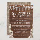 We doen nog steeds Jubileum met hout Kaart (Voorkant / Achterkant)